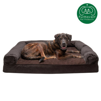 Faux Fleece & Chenille Couch Sofa-Style Pet Bed