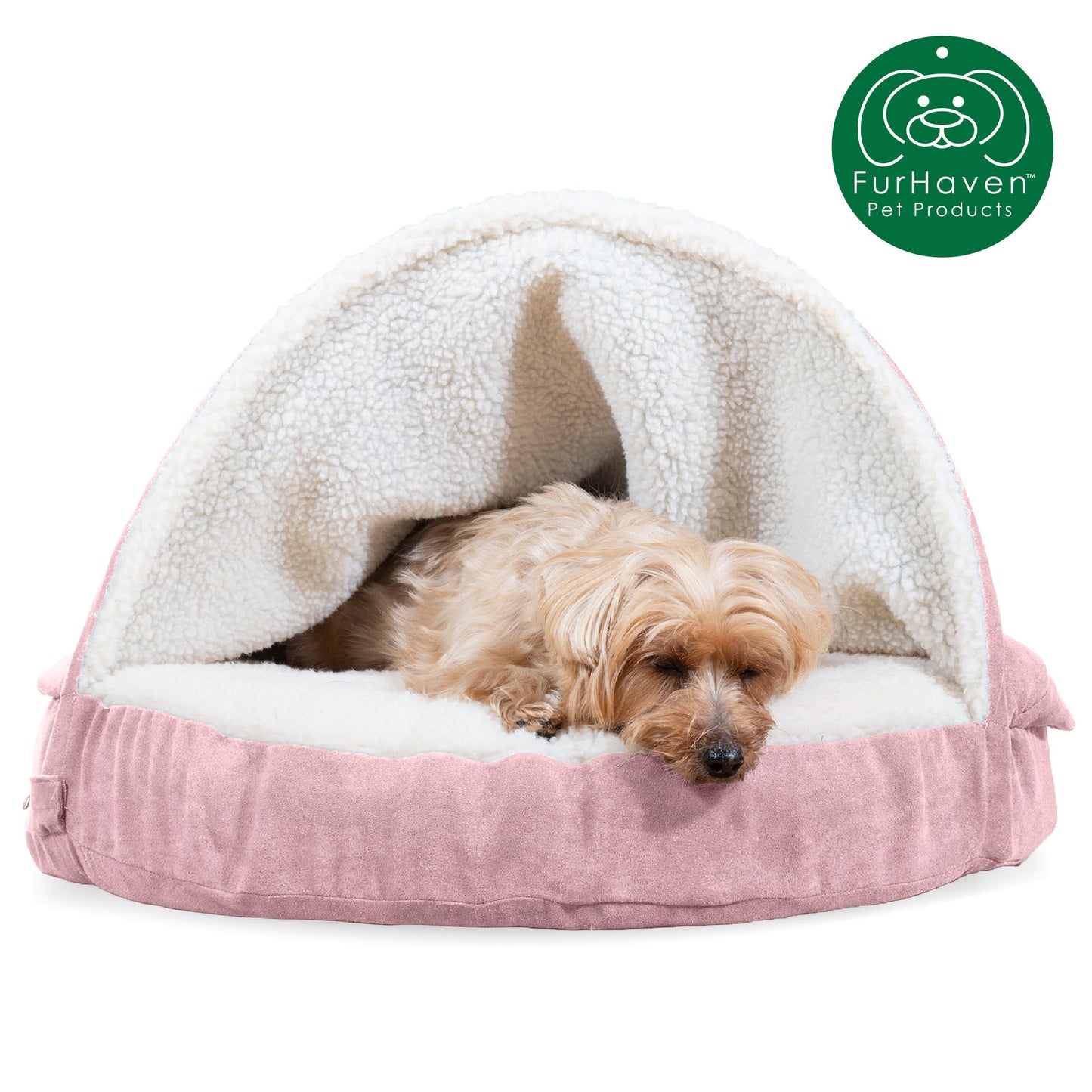 Memory Foam Faux Sheepskin Snuggery Burrow Dog & Cat Pet Bed