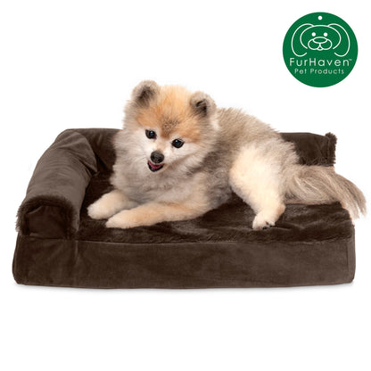 Deluxe L-Shaped Chaise Lounge for Dogs & Cats Pet Bed