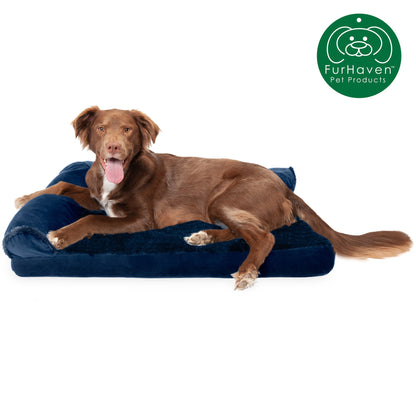 Deluxe L-Shaped Chaise Lounge for Dogs & Cats Pet Bed