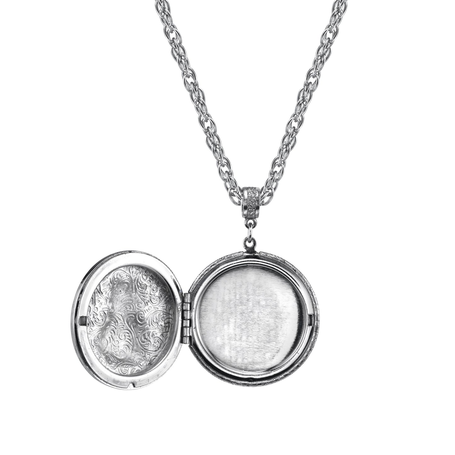 1928 Jewelry&reg; Pewter Cat Locket Necklace 30In