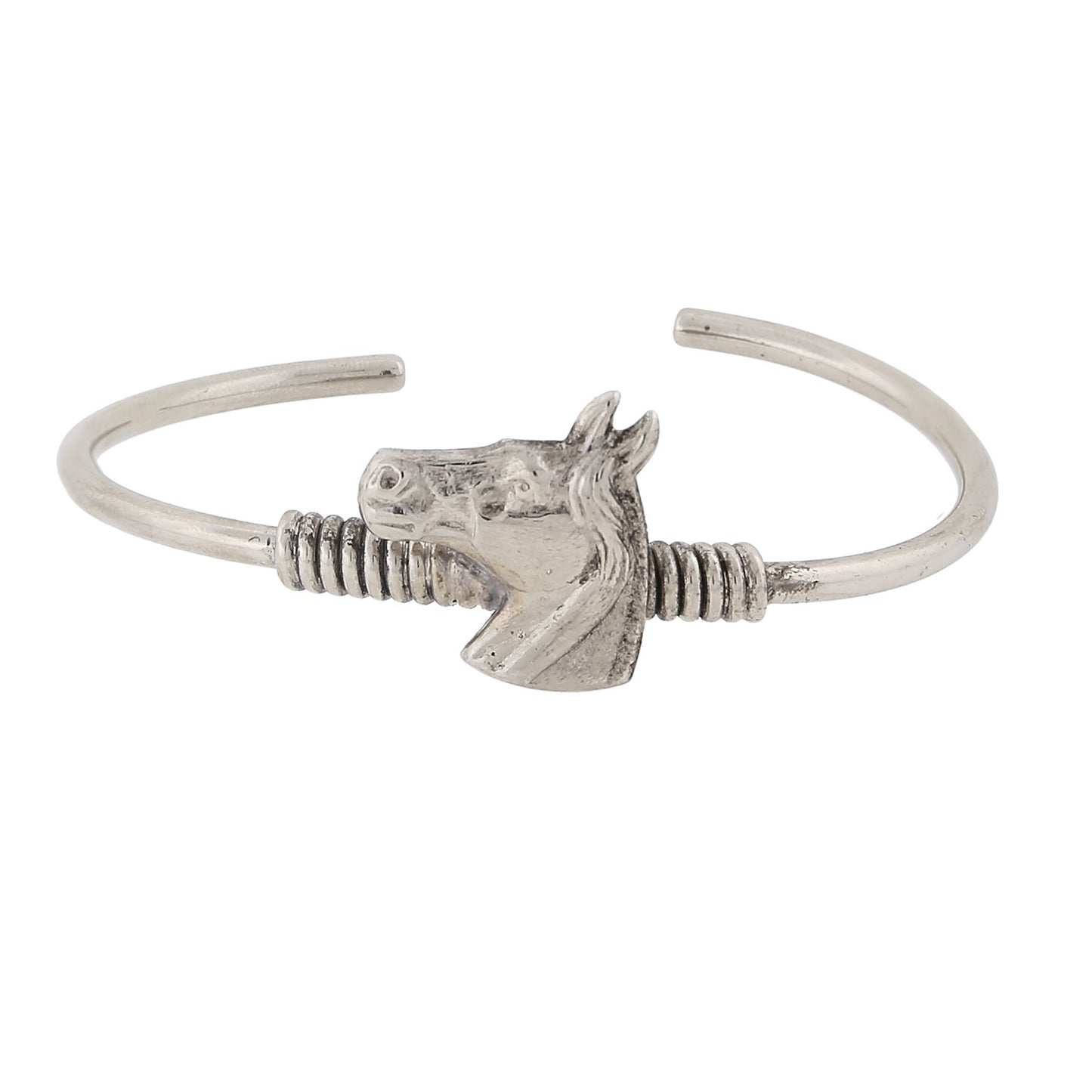 1928 Jewelry&reg; Silver-Tone Horse Spring Hinge Bracelet