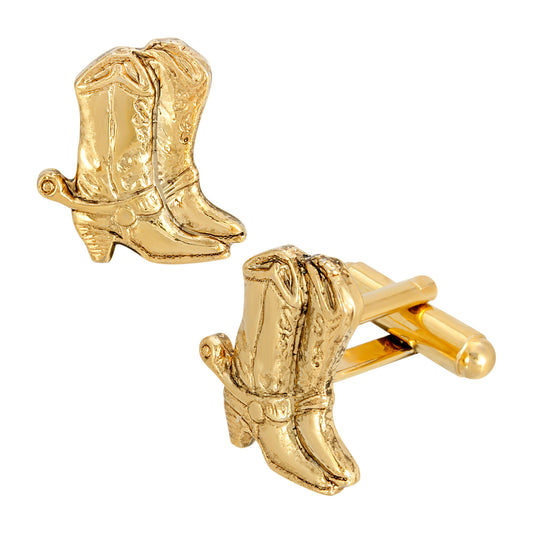 1928 Jewelry&reg; 14K Gold Dipped Cowboy Boots Cufflinks