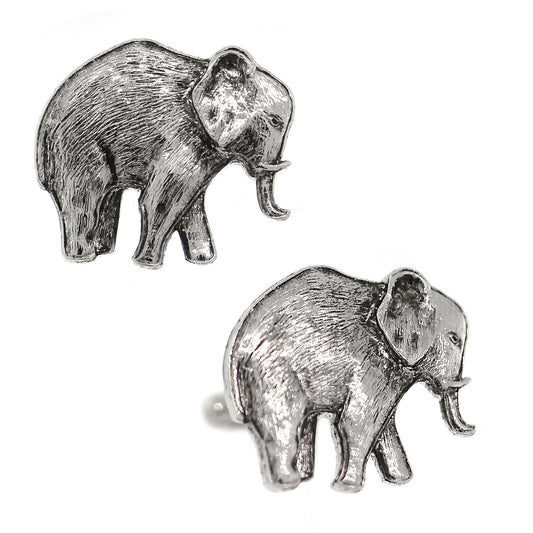 1928 Jewelry&reg; Silver-Tone Elephant Cufflinks