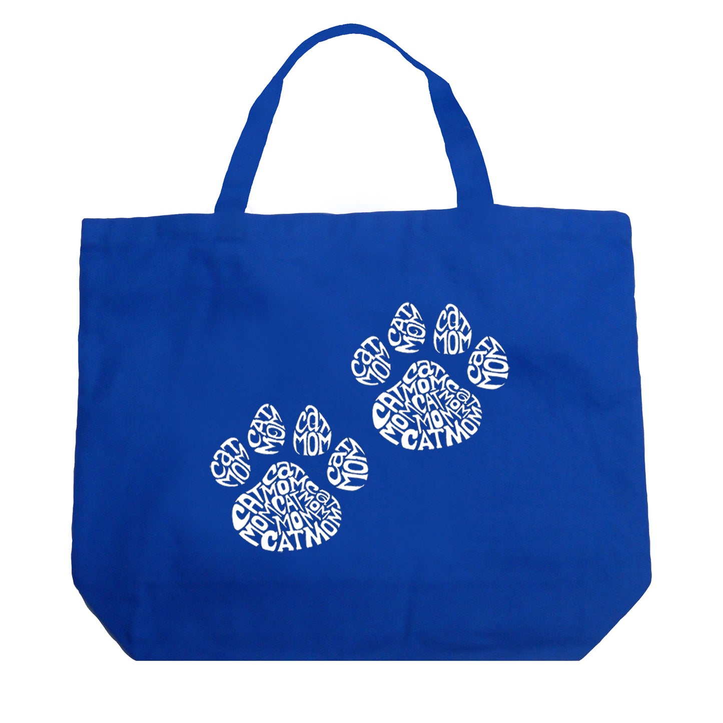 Cat Mom  - Large Word Art Tote Bag