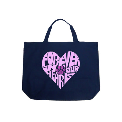 Forever In Our Hearts - Large Word Art Tote Bag