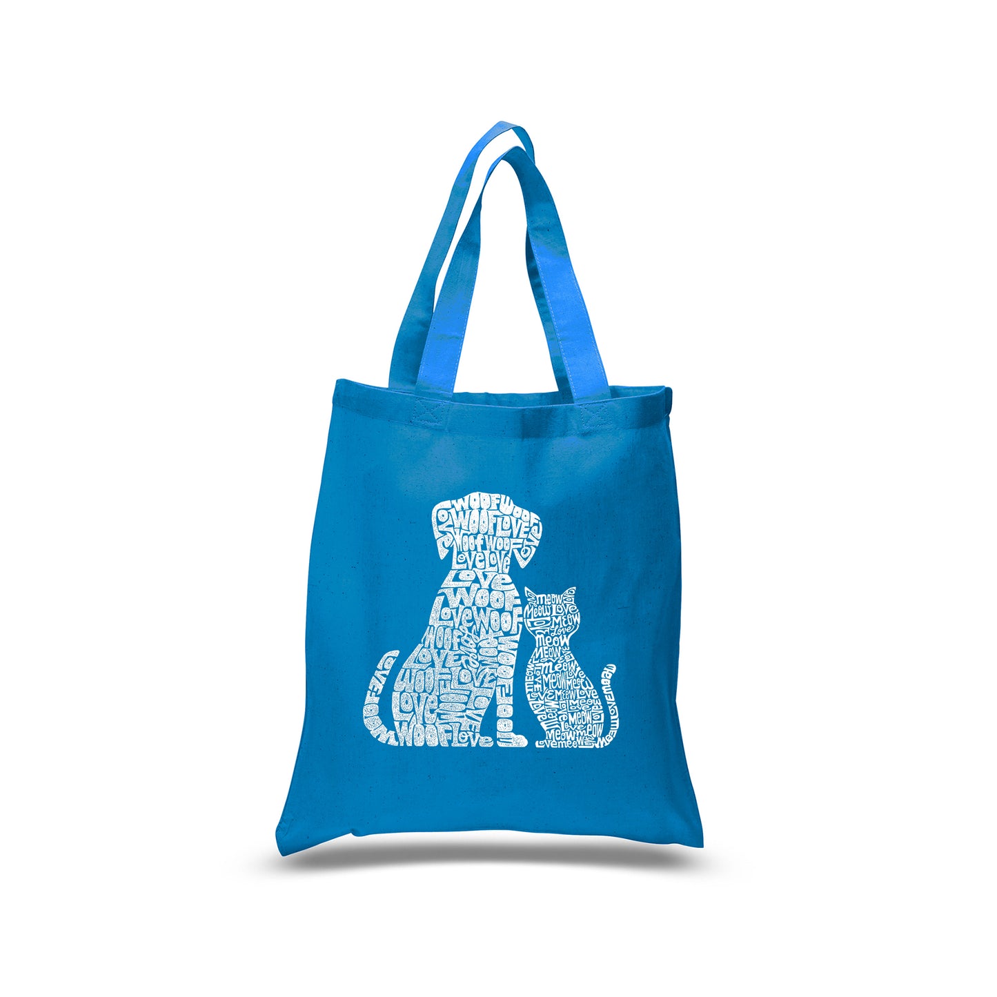 Small Word Art Tote Bag - Dogs and Cats