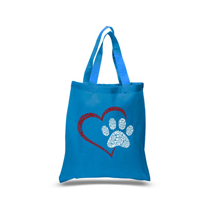 Paw Heart - Small Word Art Tote Bag