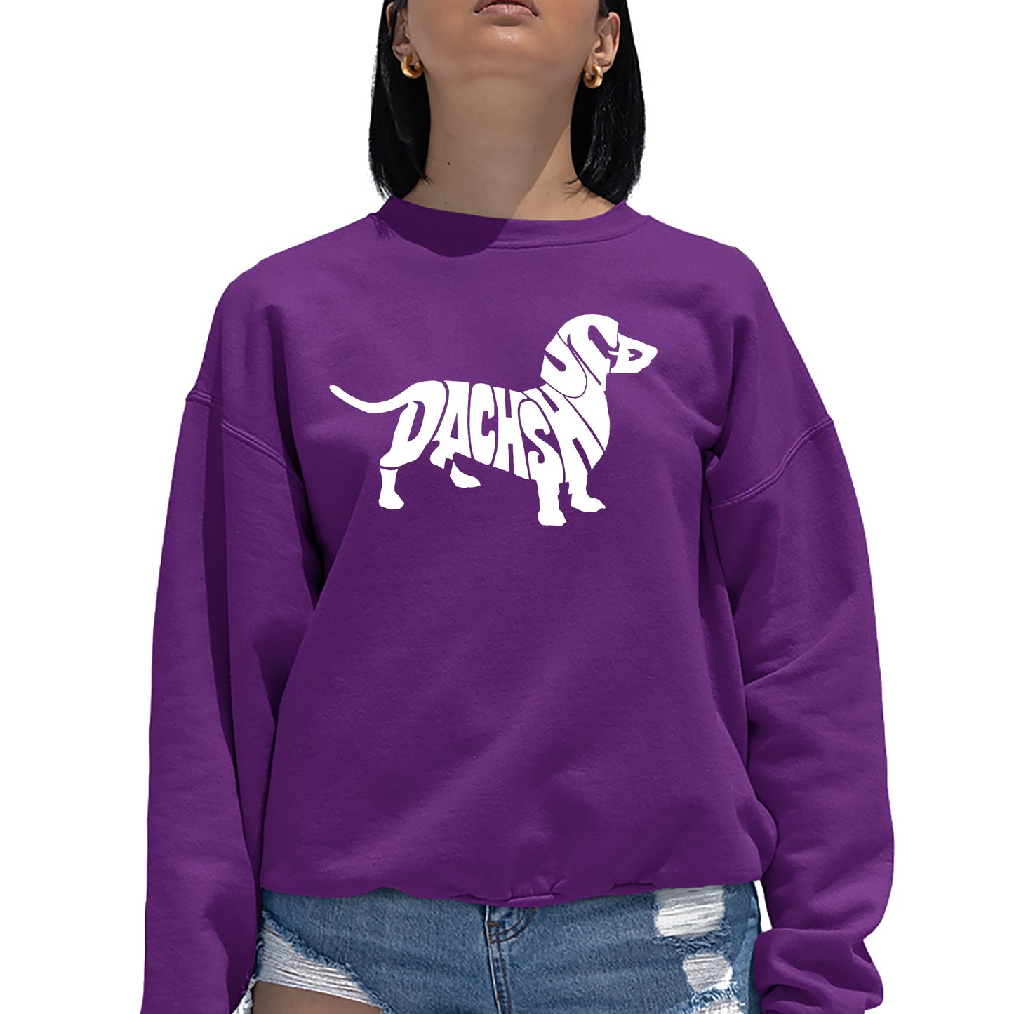 Dachshund Word Art Crewneck Sweatshirt