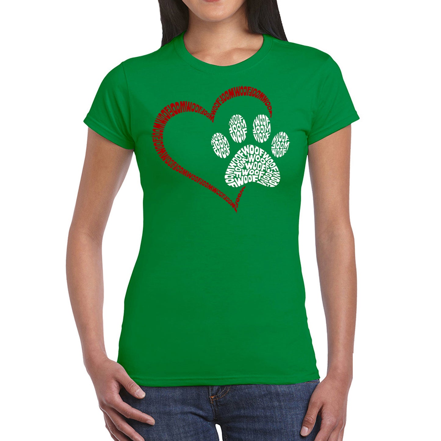 Paw Heart - Women's Word Art T-Shirt