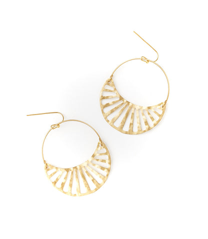 Rajani Earrings - Crescent Hoop