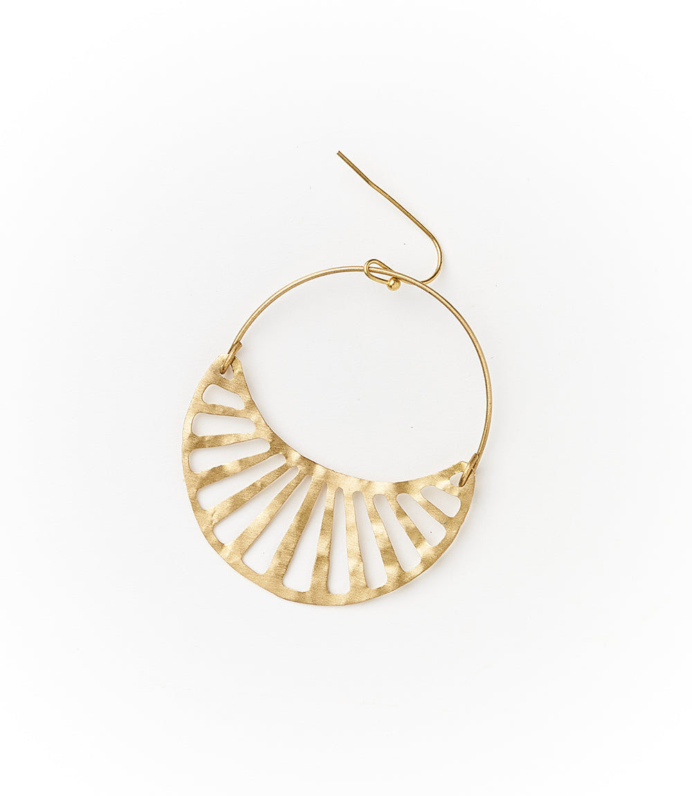 Rajani Earrings - Crescent Hoop