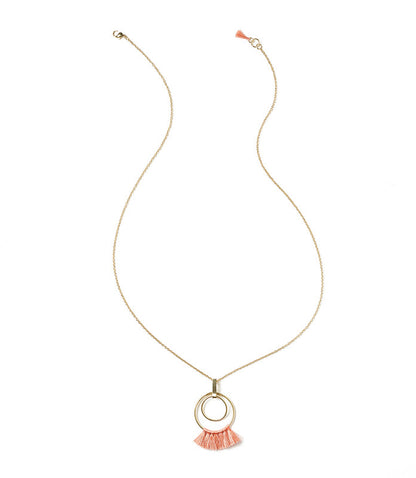 Danu Necklace - Coral Hoop