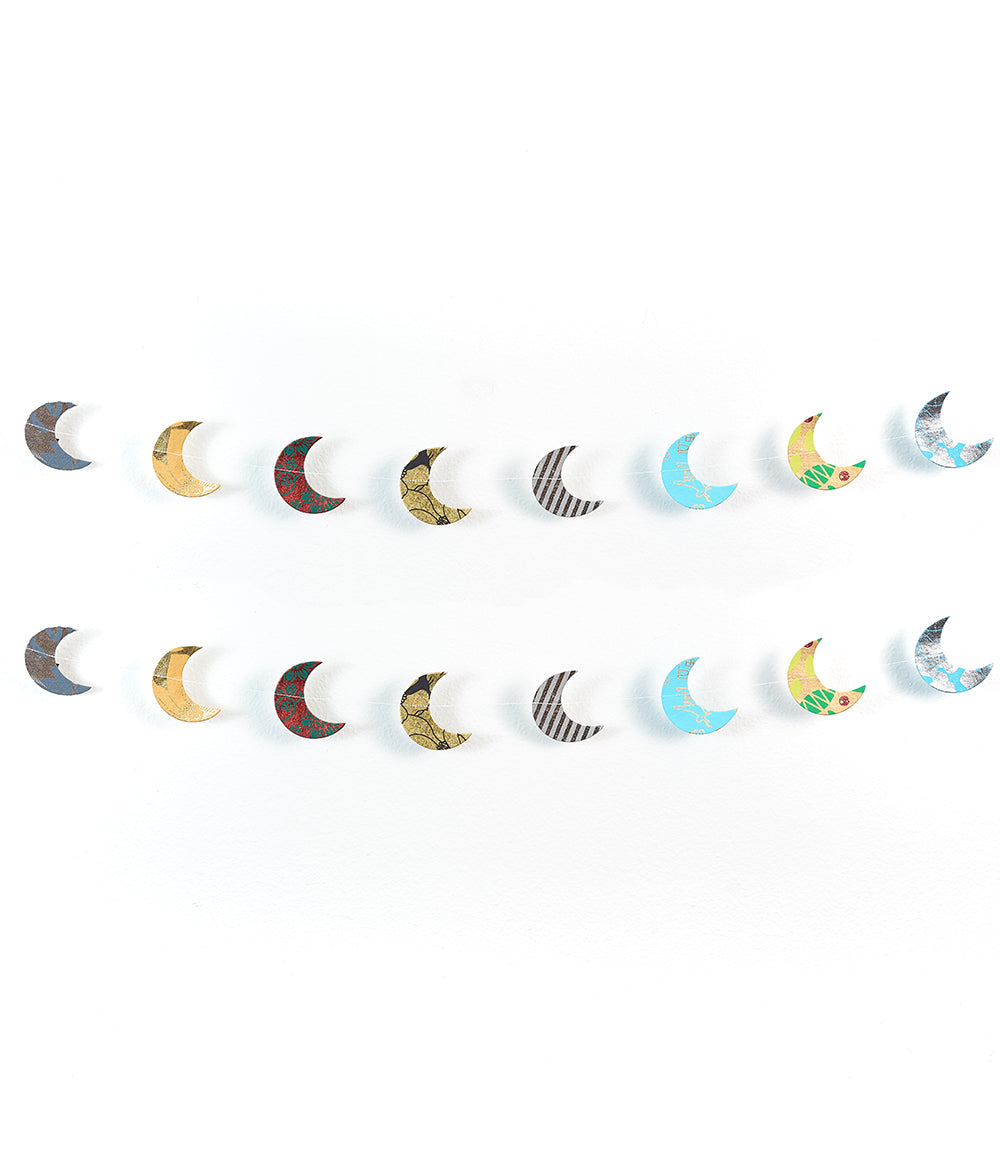 Metallic Cotton Moon Garland