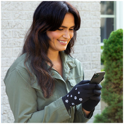 Out & About Paw Print Touch Gloves