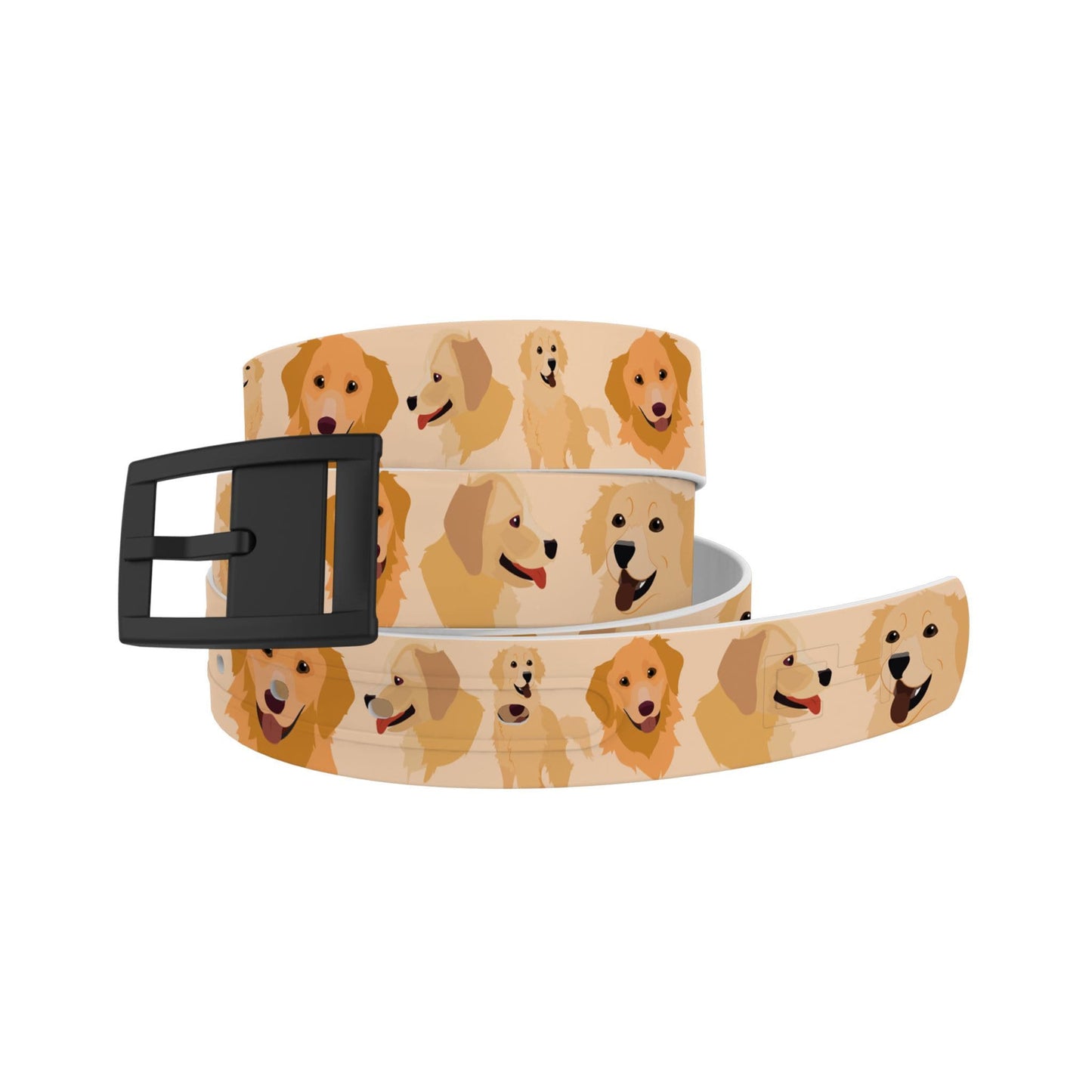 Golden Retriever Belt With Gold Buckle