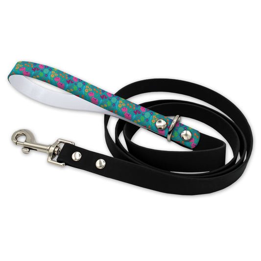 Wildflowers Waterproof Leash With Silver Snap Hook