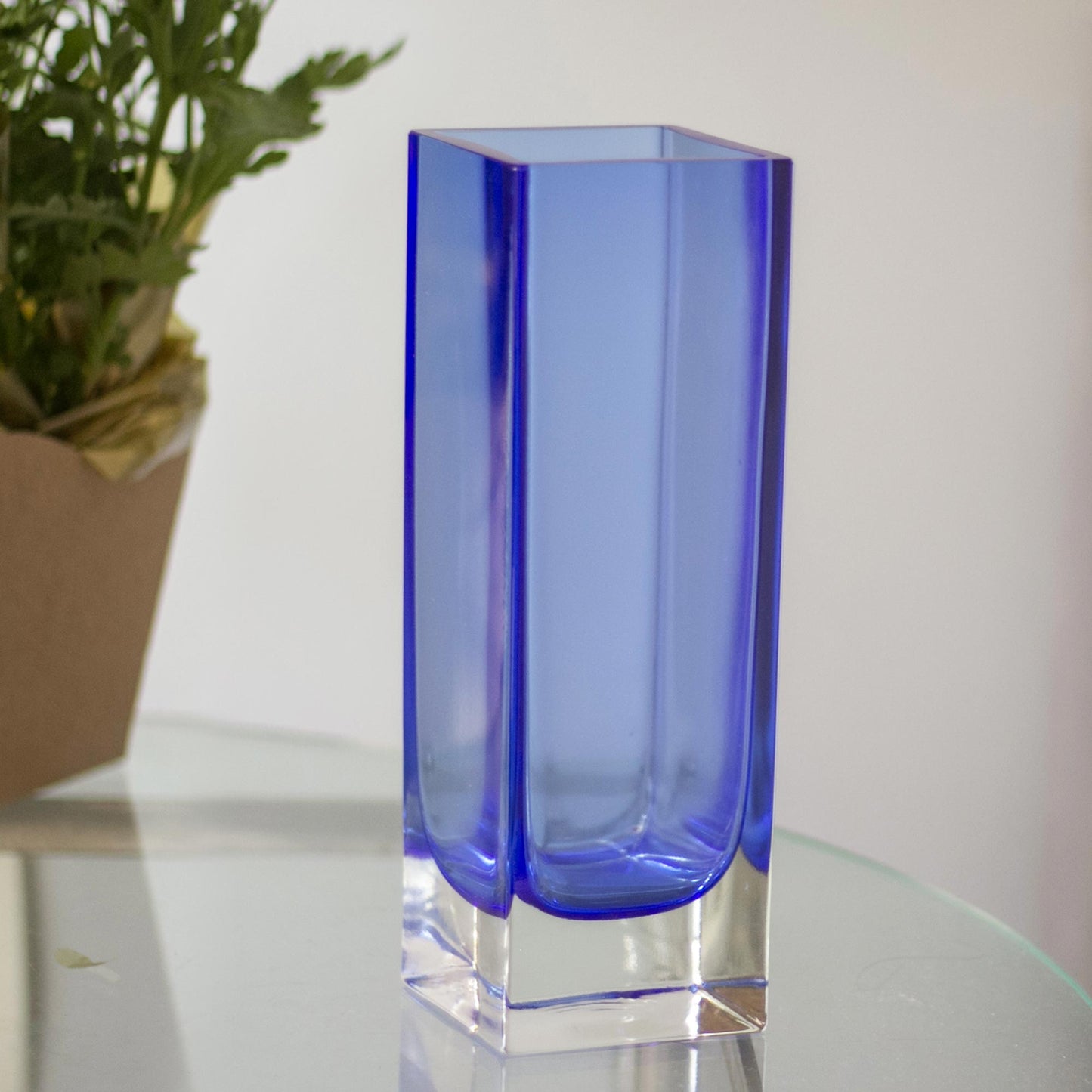 Radiance In Blue Murano Glass Vase