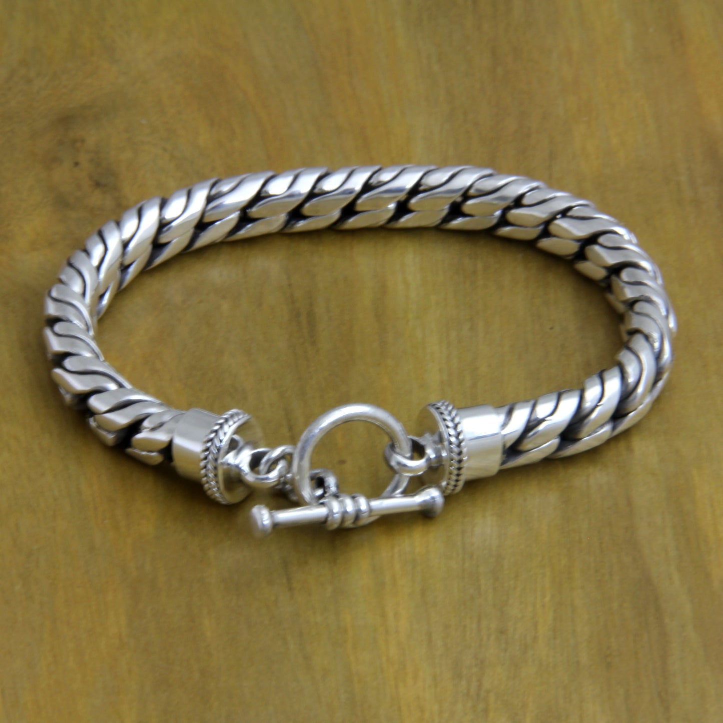 Strength Sterling Silver Braided Bracelet