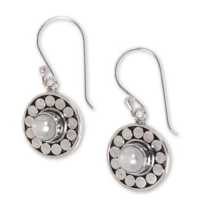 Sunny Day Pearl & Sterling Silver Dangle Earrings