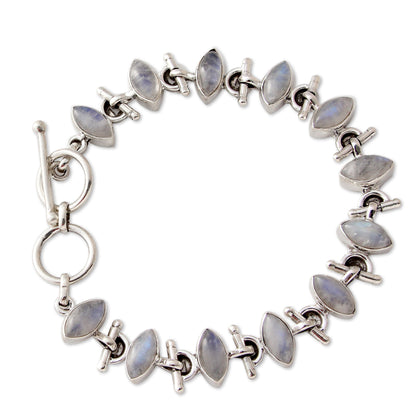 Hope Sterling Silver Rainbow Moonstone Bracelet Fair Trade