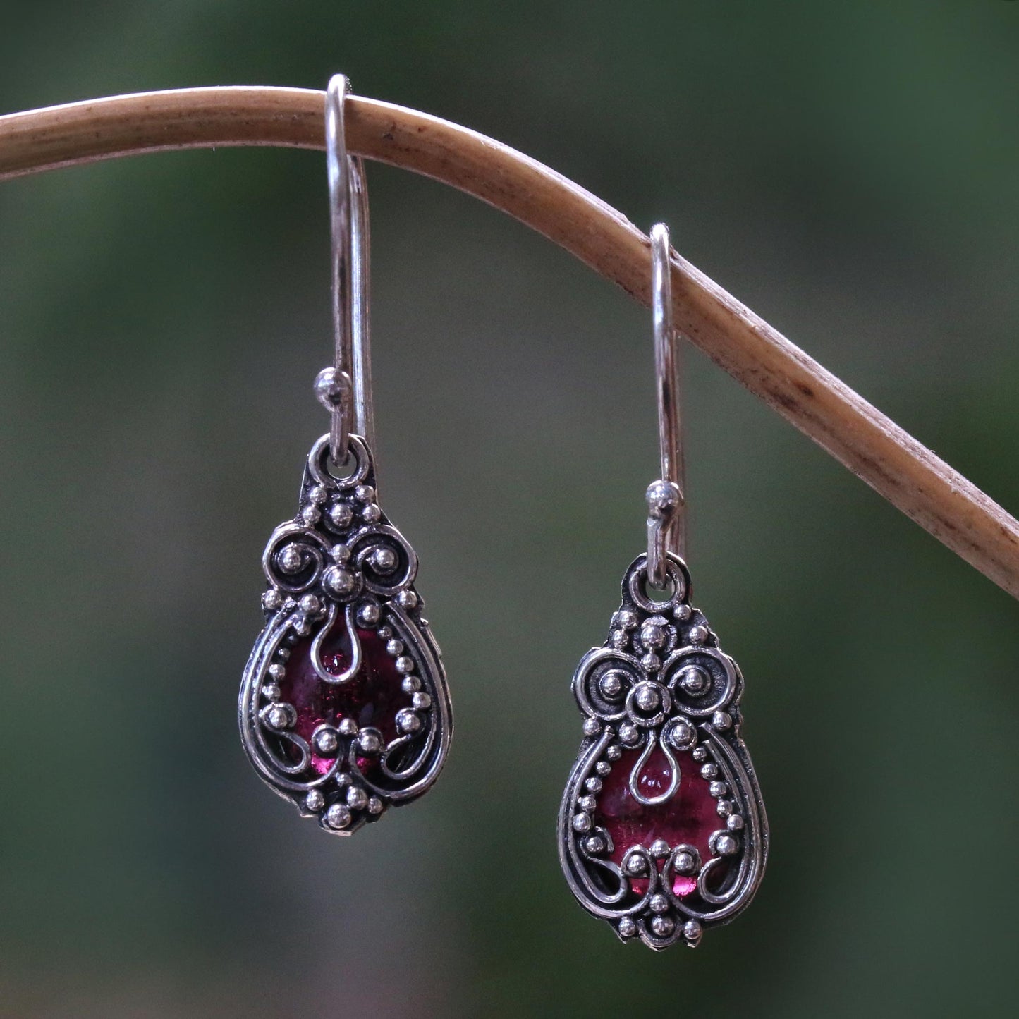 Red Blossoms Earrings