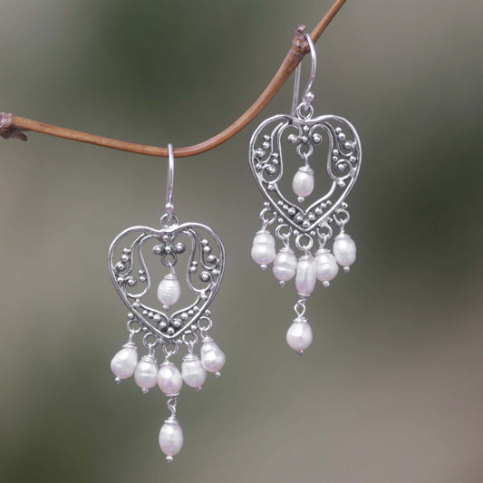 Heart Symphony Sterling Silver Earrings