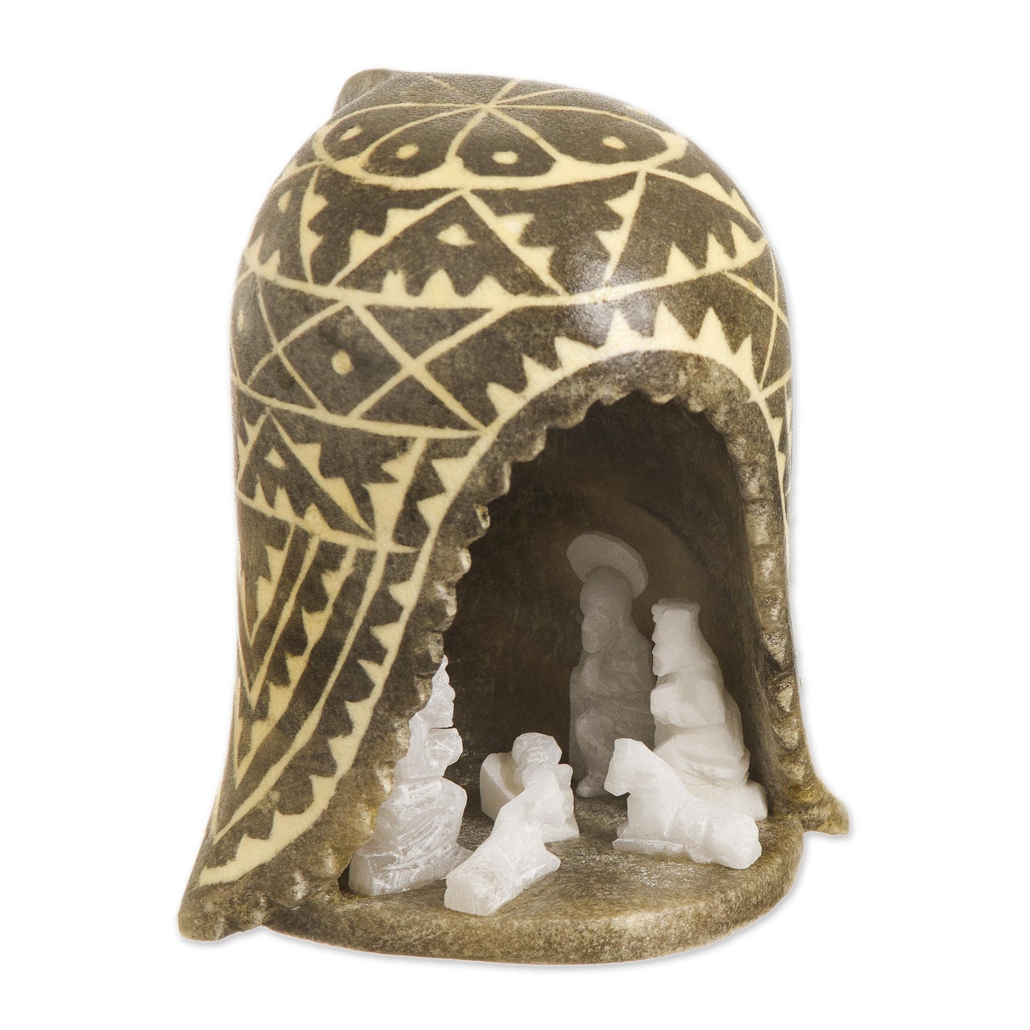 Christmas is Peace Huamanga Stone Nativity Set