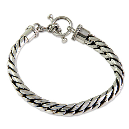 Silver Choices Men's Sterling Chain Link Bracelet