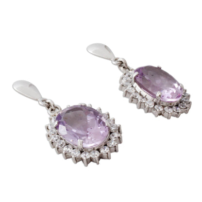 Violet Splendor Amethyst dangle earrings