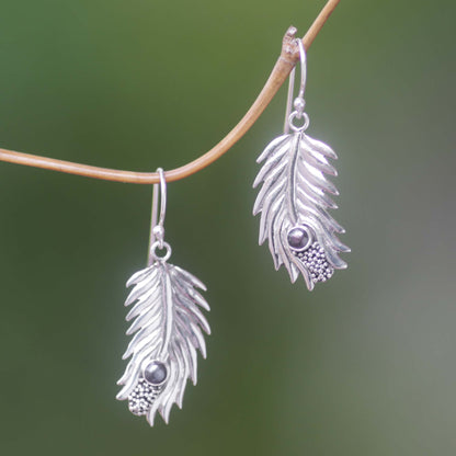 Dewdrops Dyed Black Pearl Dangle Earrings