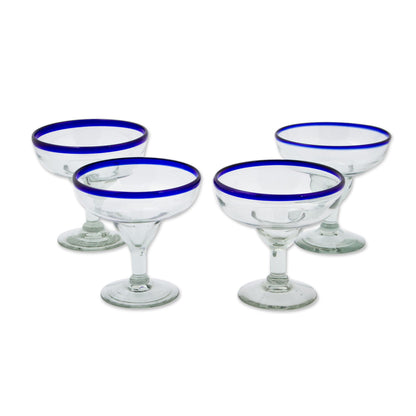 Happy Hour Handblown Margarita Glasses