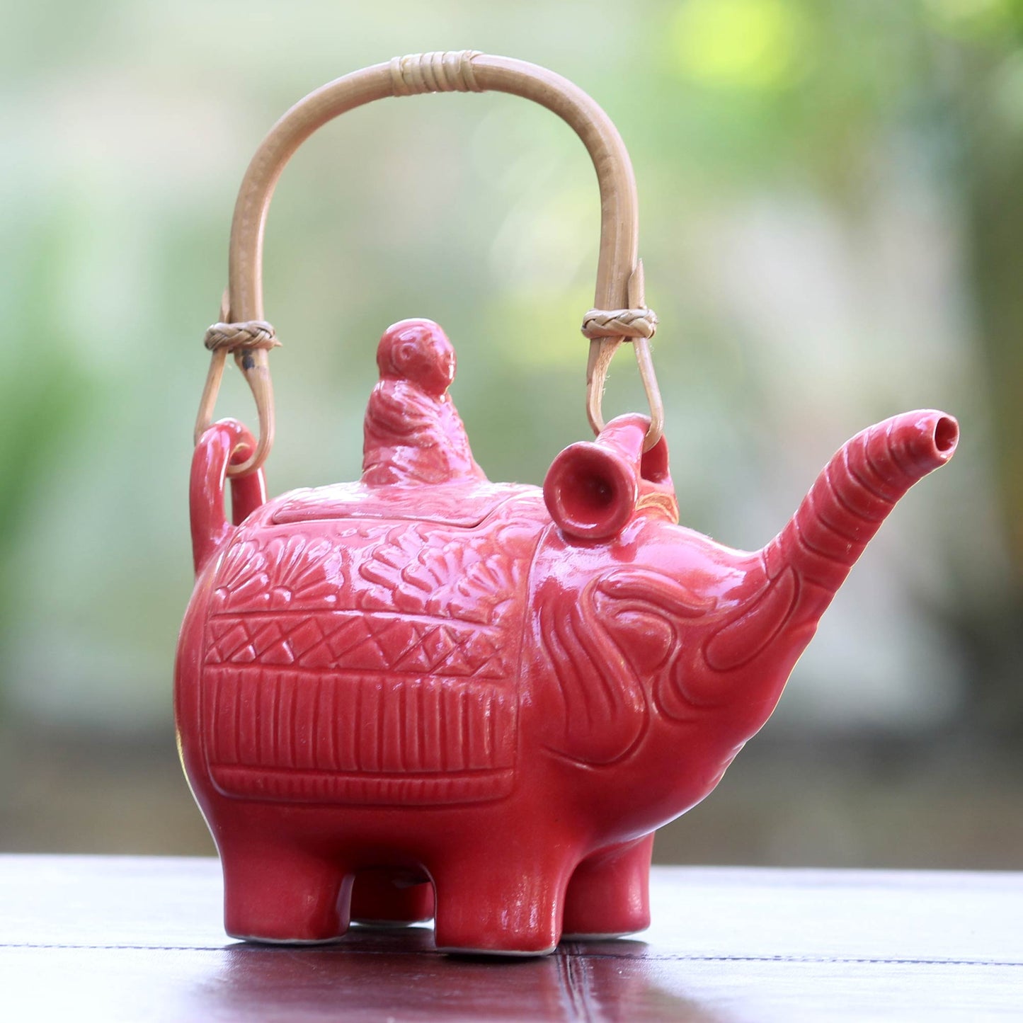 Buddha & The Ruby Elephant Ceramic Teapot