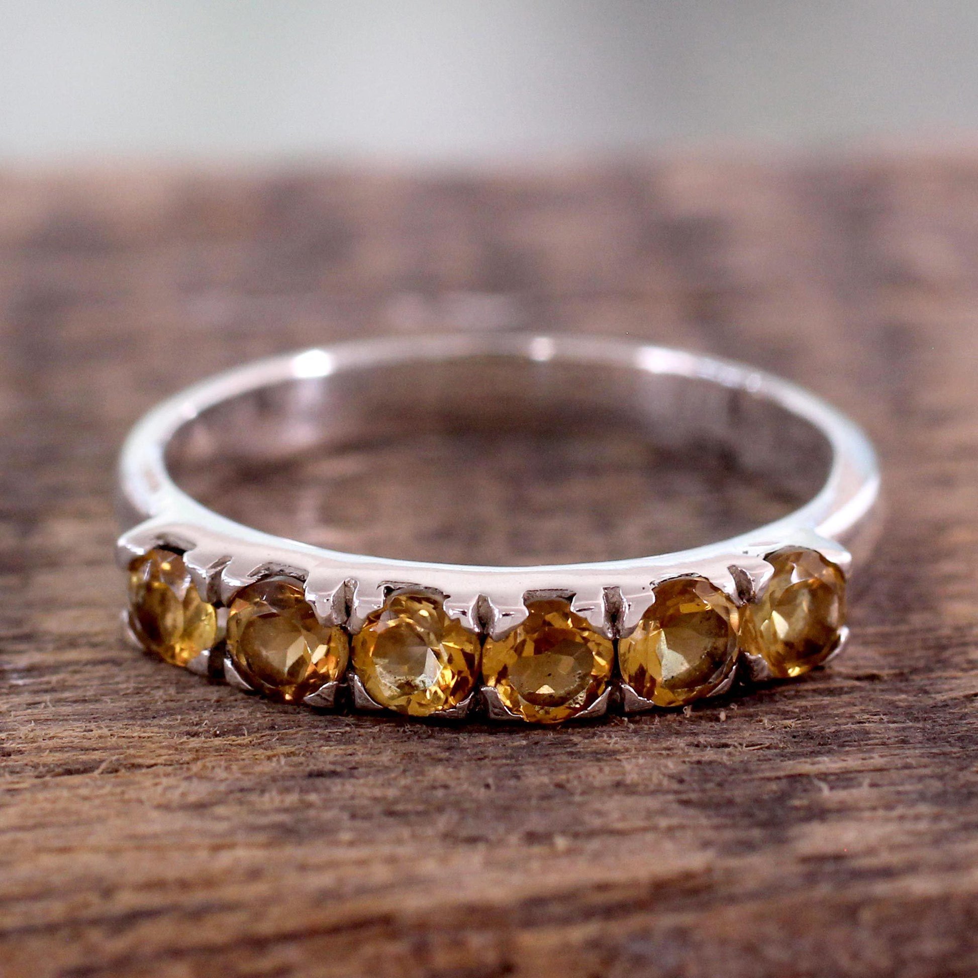 NOVICA - Citrine & Sterling Silver Handcrafted Ring