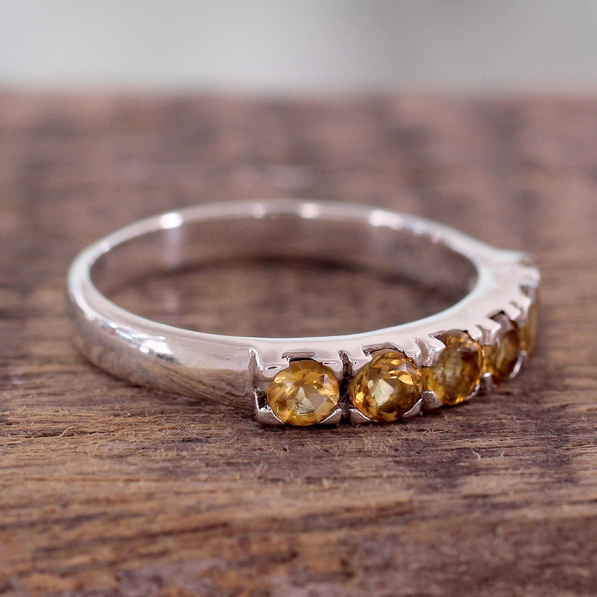 NOVICA - Citrine & Sterling Silver Handcrafted Ring