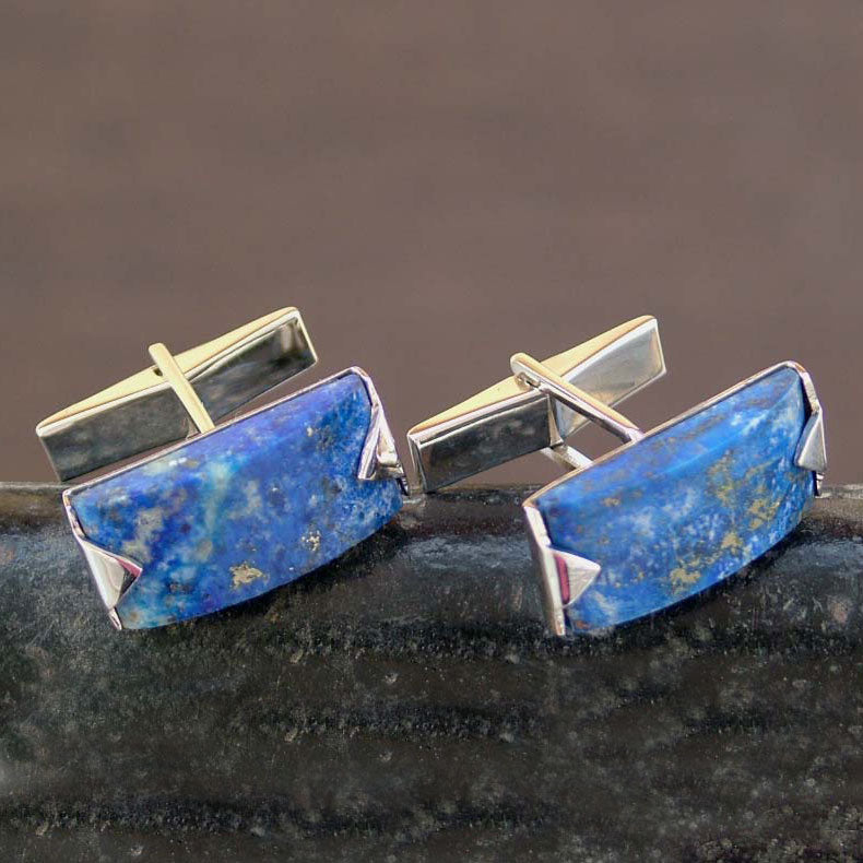 Blue Intensity Lapis Lazuli Men's Cufflink