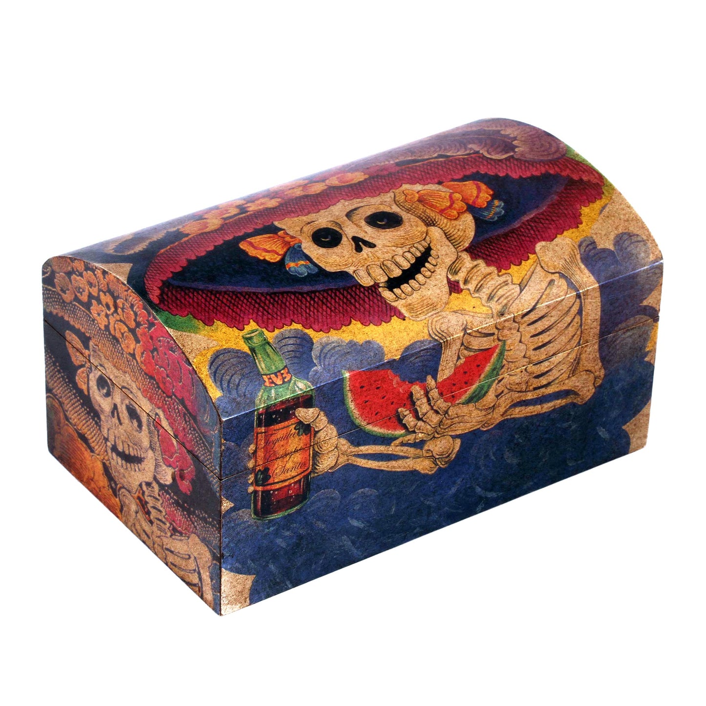 Catrina My Love Pinewood Decoupage Chest