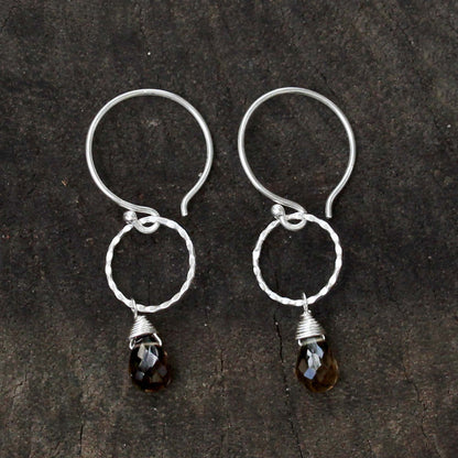 Mystic Solo Sterling Silver & Quartz Earrings