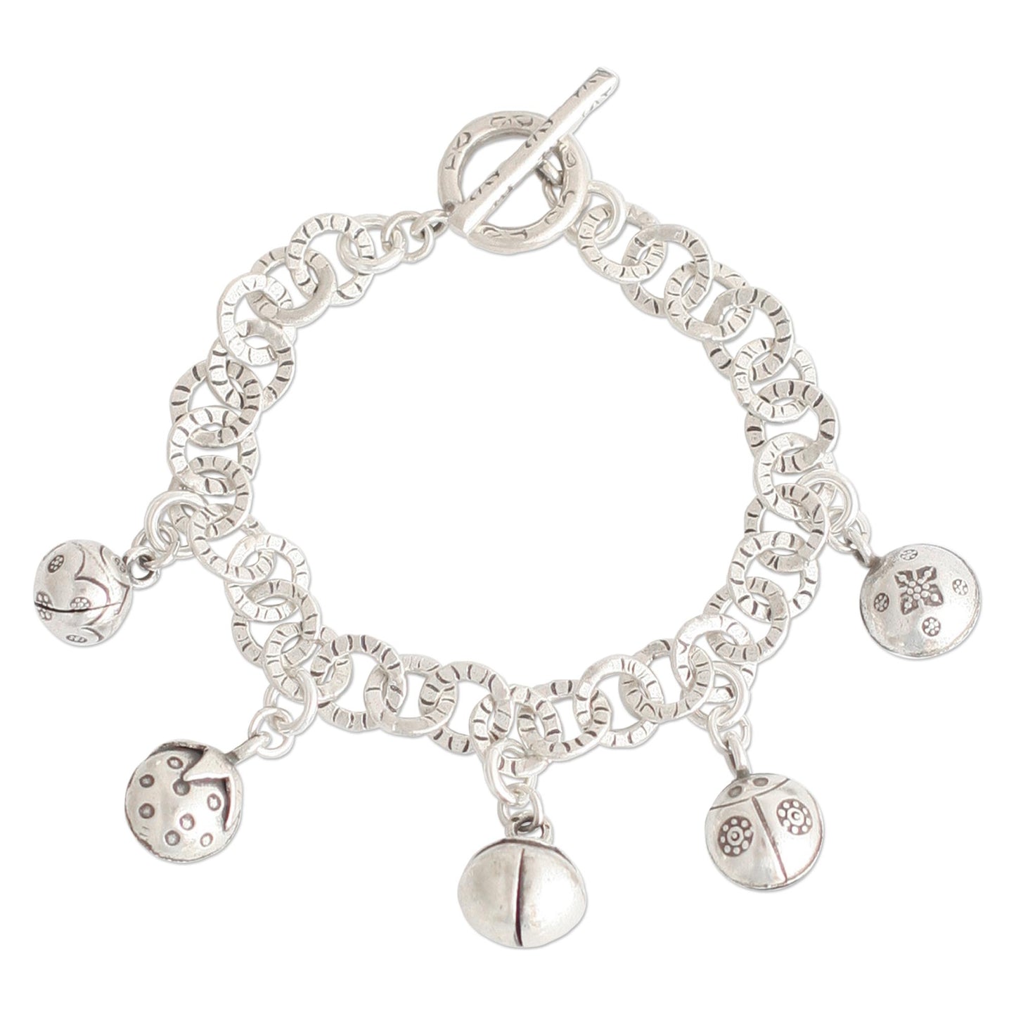 Ladybug Orchard Sterling Charm Bracelet