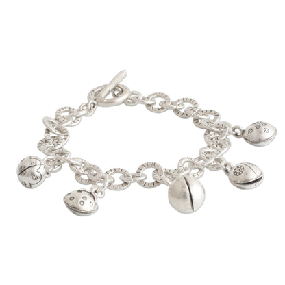 Ladybug Orchard Sterling Charm Bracelet