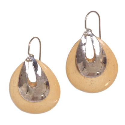 Tribute Coconut Shell Dangle Earrings