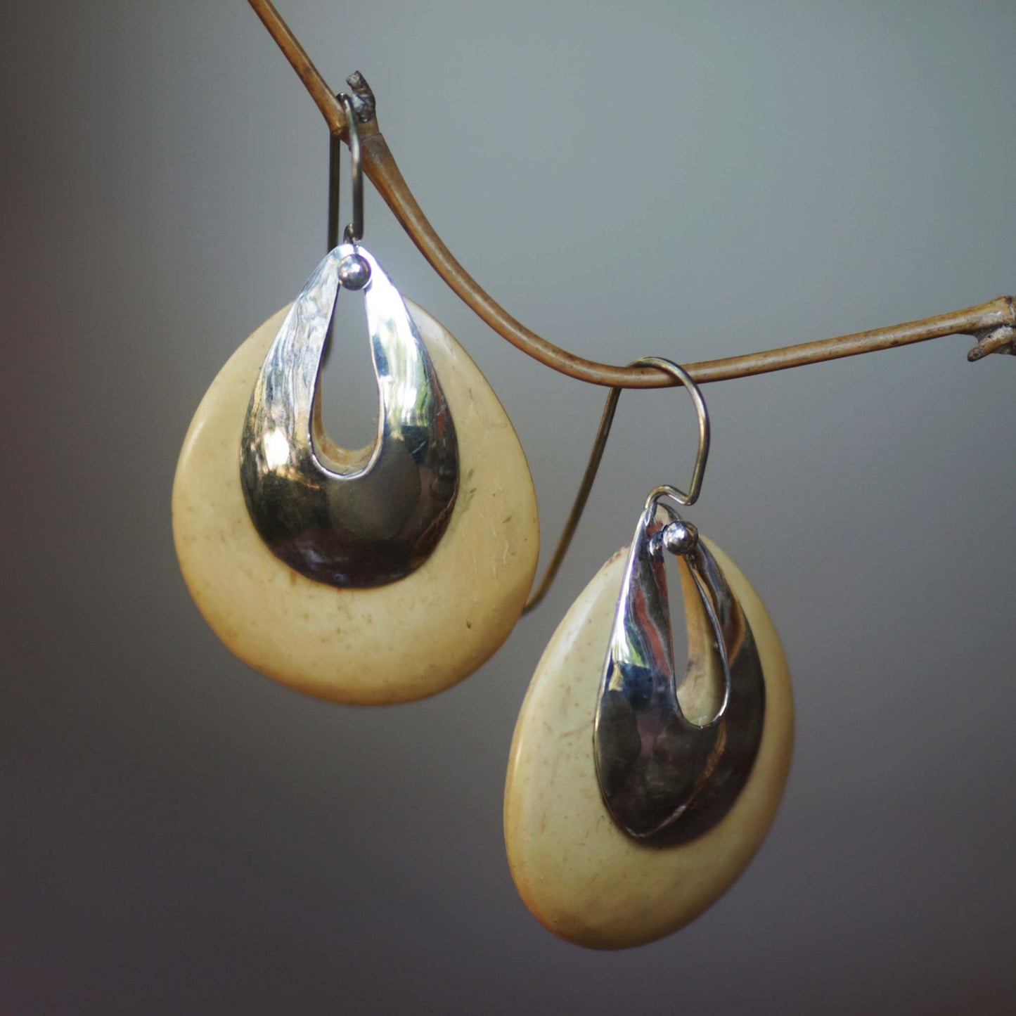 Tribute Coconut Shell Dangle Earrings