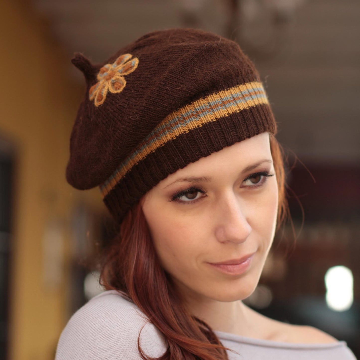 Sunflower 100% Alpaca Hat