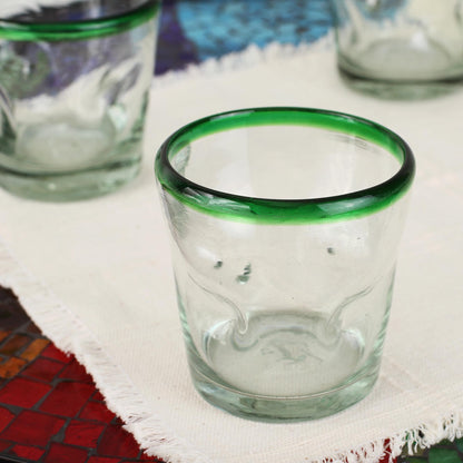 Lime Freeze Recycled Glass Tumbler Glasses