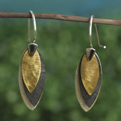 Autumn Leaves Sterling Silver Dangle Earrings