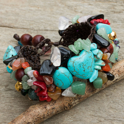 Festive Heart Beaded Bracelet