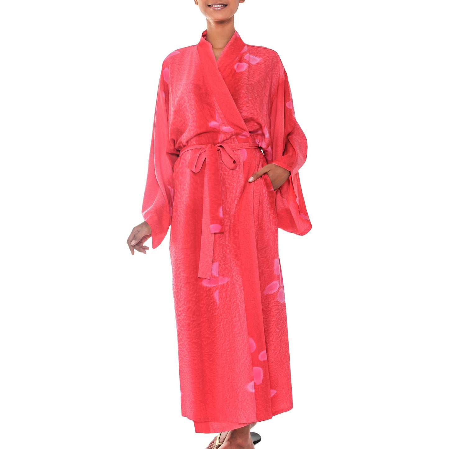 Kissed by Crimson Fair Trade Batik Robe