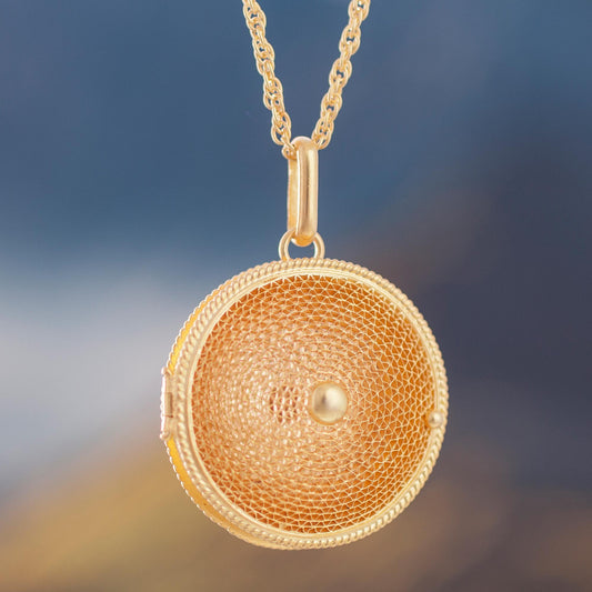 Precious Secret Gold-Plated Silver Locket Necklace