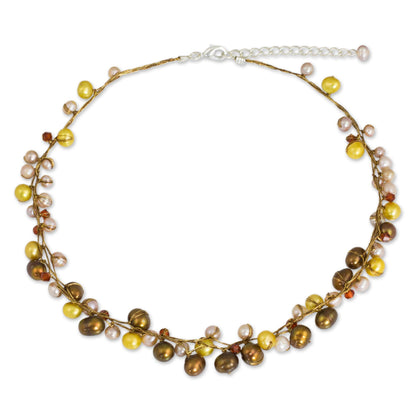 River of Gold Pearl Strand Necklace