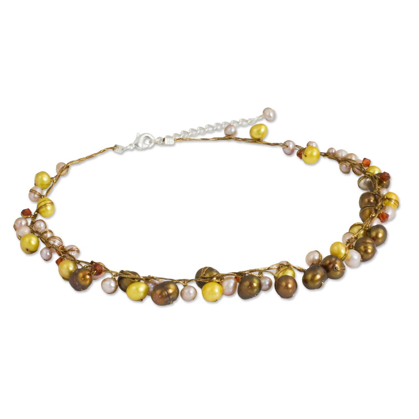 River of Gold Pearl Strand Necklace